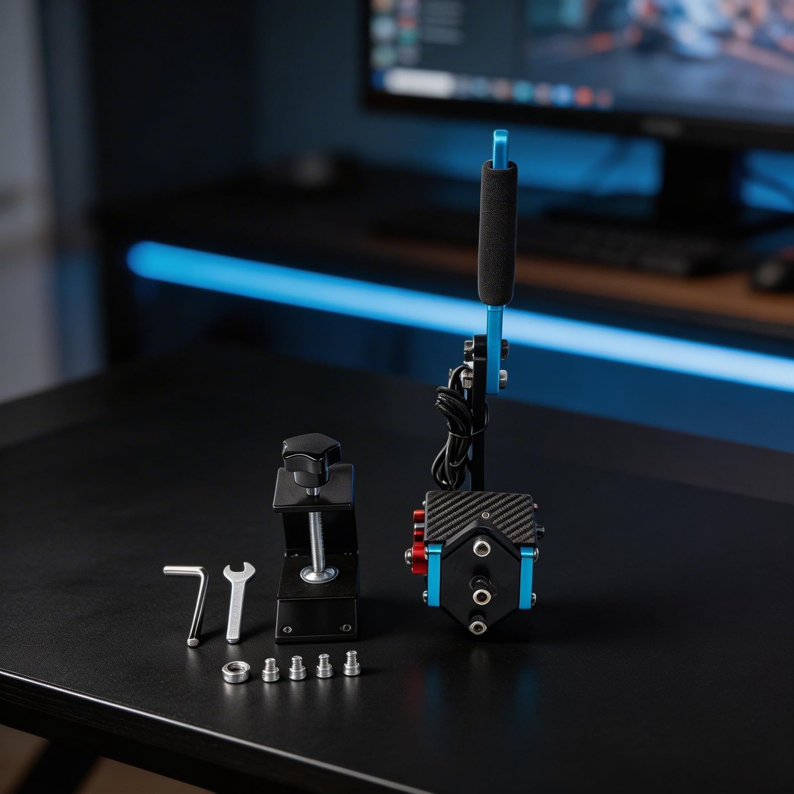 Freno a mano USB per giochi da per corsa, sensore Hall leva del freno a mano in alluminio con per forza di sospensione regolabile, per logitech G27 G29 G920 T500 T300RS per PC per Windows per Assetto