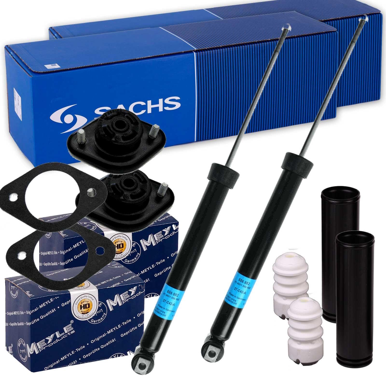 2xSACHS Stoßdämpfer + MEYLE Lager + Protection hinten passend für 3er E36 E46