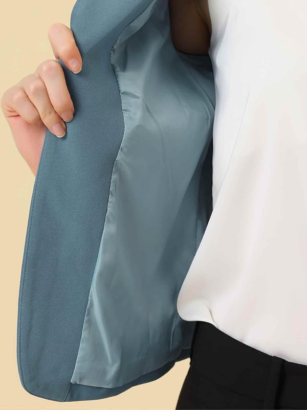 Allegra K Women's Dressy Casual Open Front Work Business Crop Suit Blazers by Allegra K - Used condition - Image 9