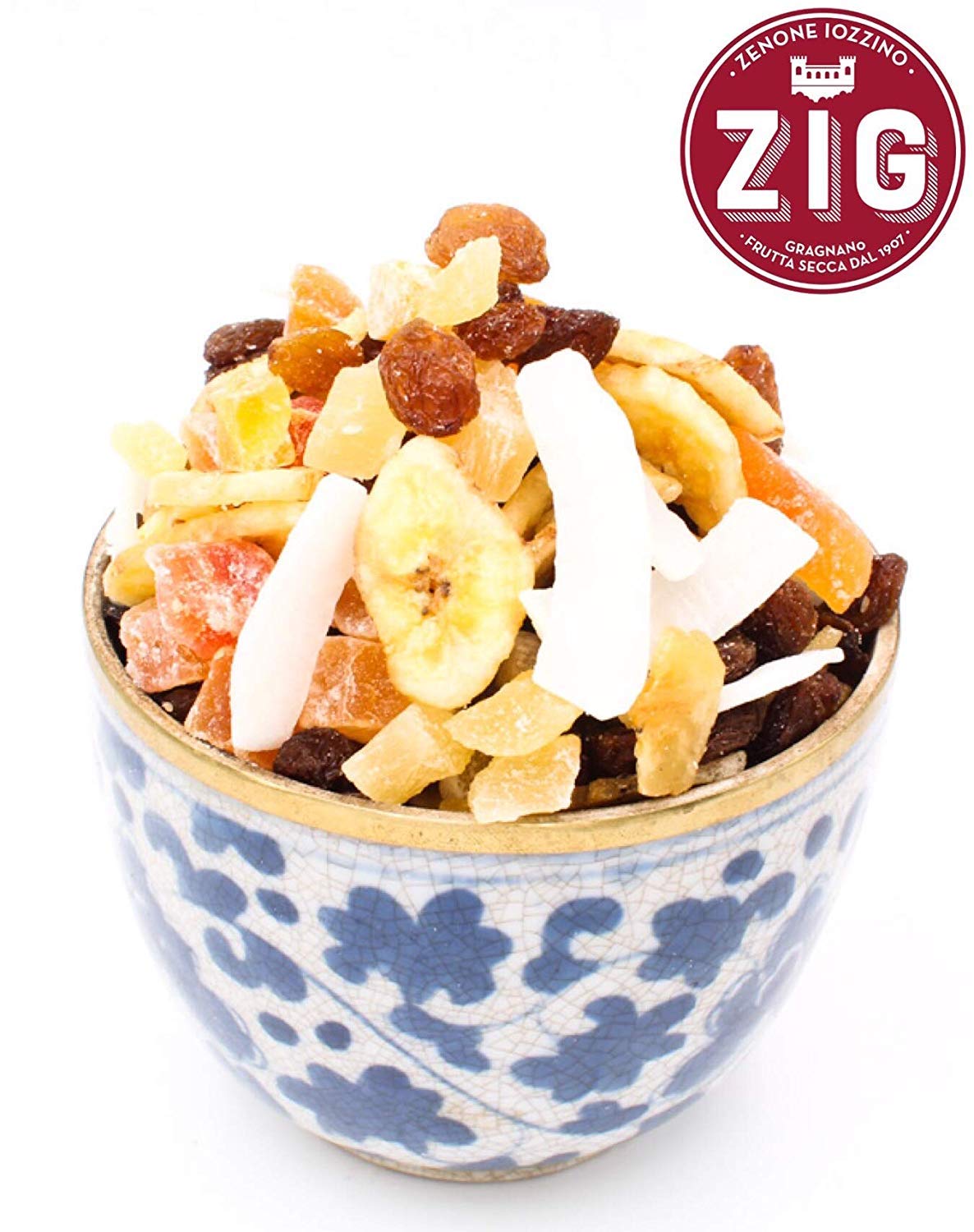 ZIG - HORECA - snack mix frutas exoticas | Piña, papaya, coco, uvas pasas, chips de plátano 1 Kg