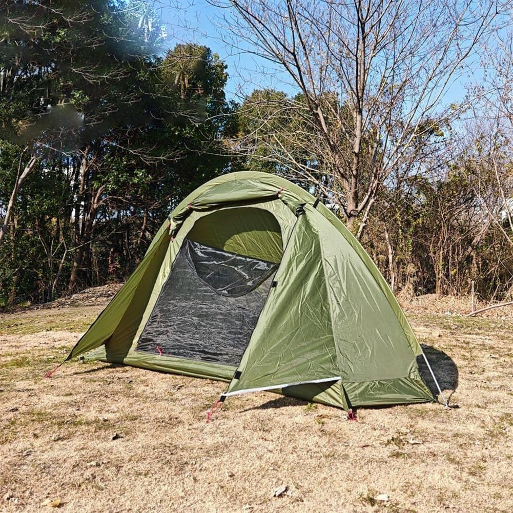 Tenda singola per campeggio ed escursionismo, per tenda ultraleggera da 35 kg con tessuto Ripstop 210T, impermeabile, 4 stagioni, compatto rifugio da trekking