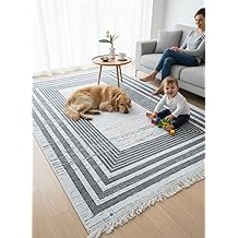 Rug Double Sided Bohemian Series Woven Rug Gray-White