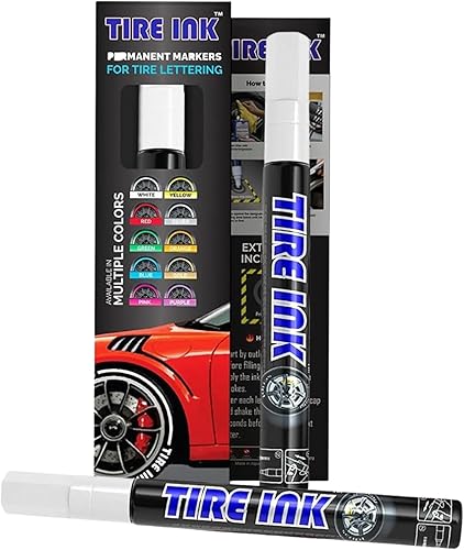 Miniatura 9 de Lapiceras de pintura Tire Ink para neumáticos de coche permanente y a prueba de agua en 8 colores: blanco, rojo, azul, verde, amarillo, anaranjado
