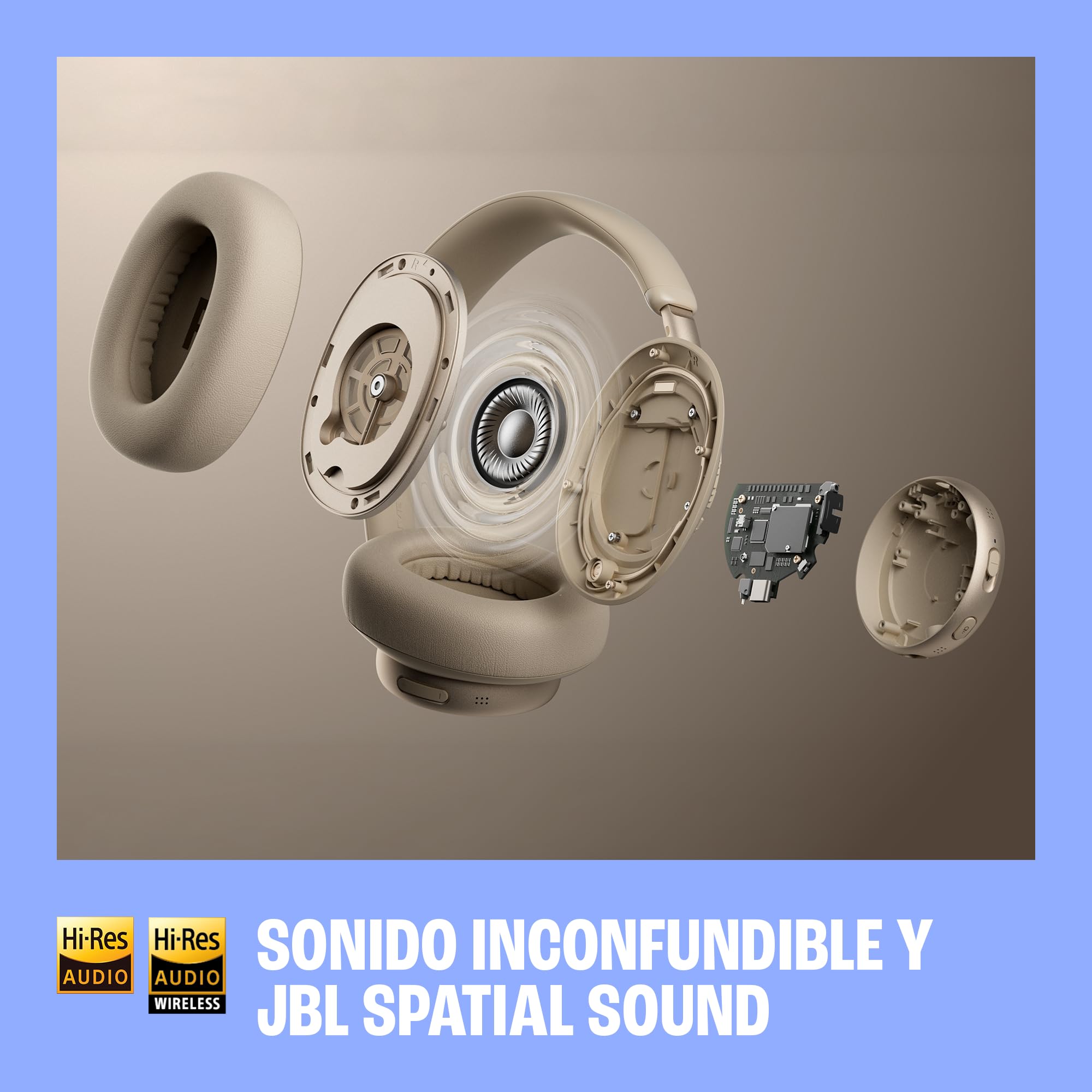 JBL Live 780NC, Auriculares Over-Ear Inalámbricos con Bluetooth, Negro | Spatial Sound, Hasta 80 Horas de Batería, Conexión Multipunto, Bluetooth 6.0, Personalizable con la Aplicación JBL Headphones