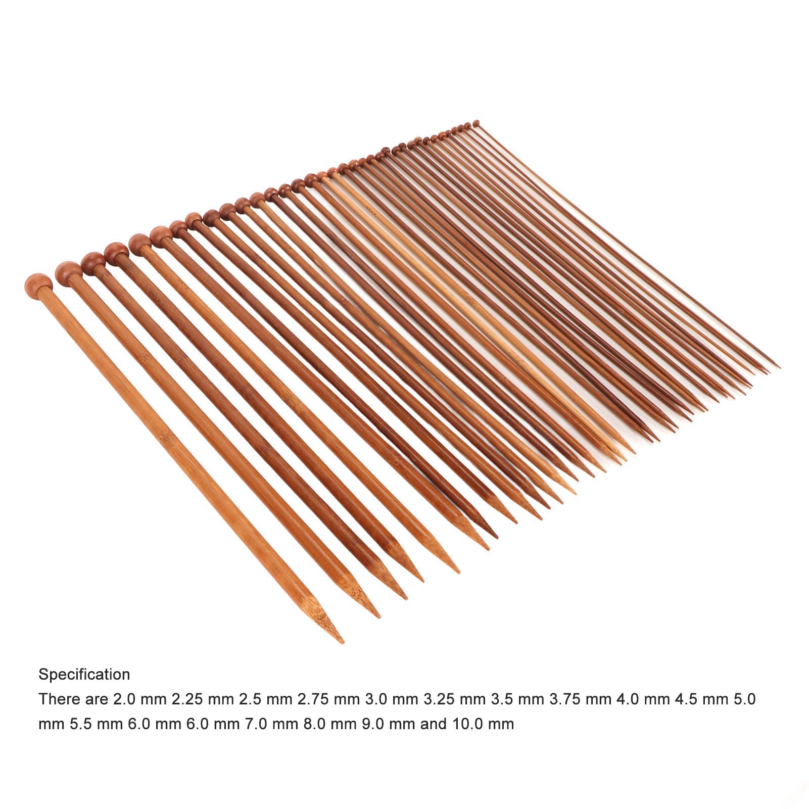 Bamboo Knitting Needles Set Efficient Knitting Tools for Various Projects 36pcs