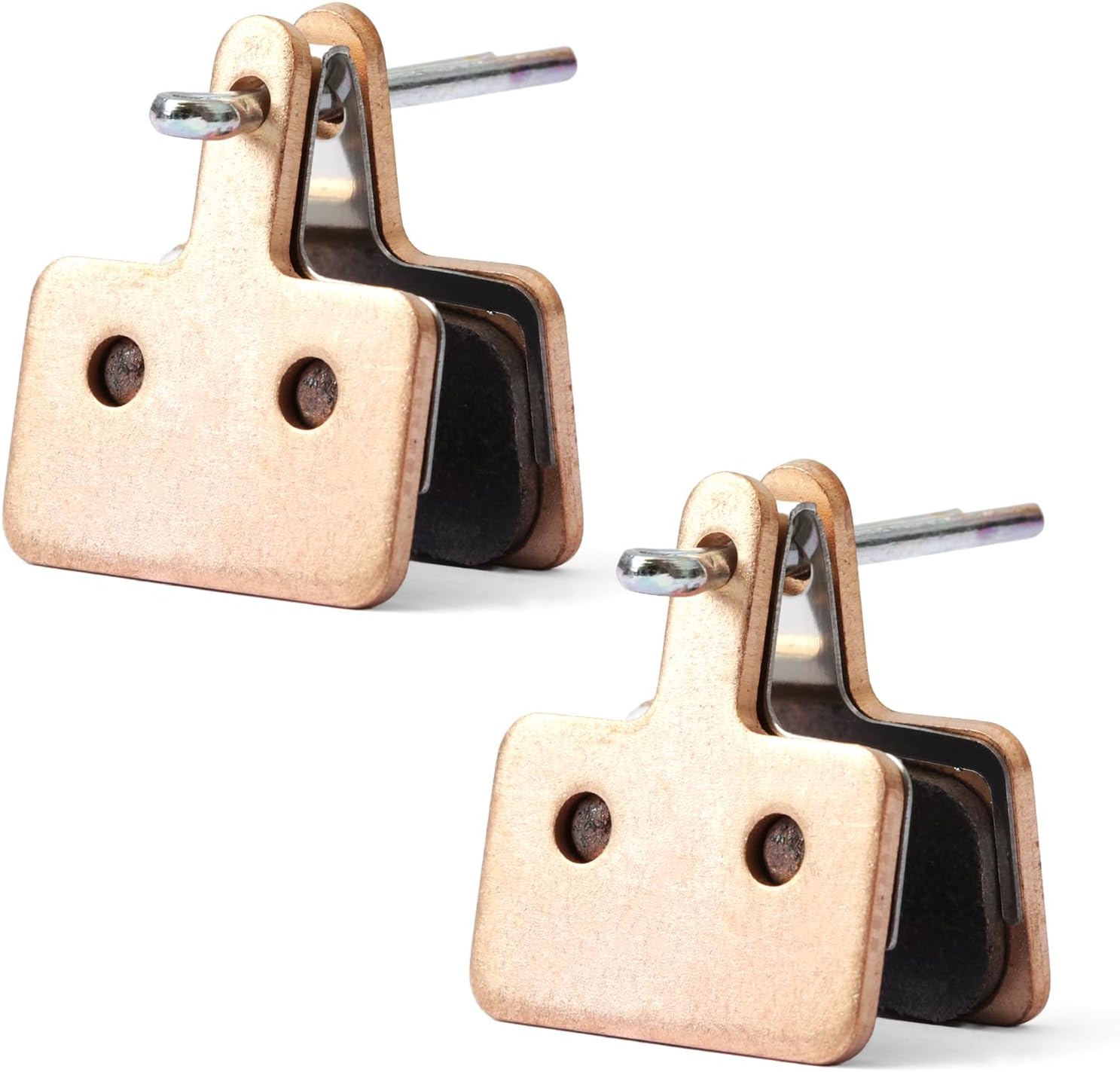 2Pcs E-Bike Brake Pads Replacement for AMYET EB26 S8 S6 V9-G60 for Ares 2 for Fat Tire Electric Dirt Bike, Front & Rear Universal Sintered Mechanical Hydraulic Disc Brake Pad w/Spring Clip Pin