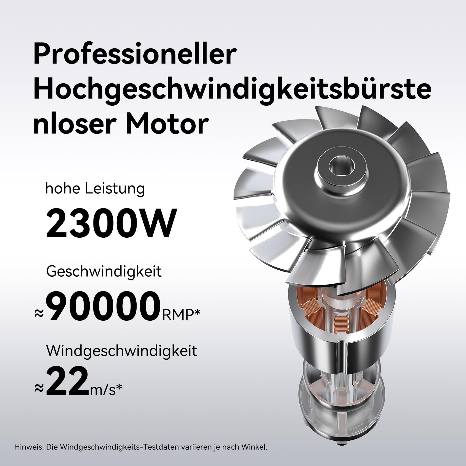 FirePhoenix M3 Professioneller Ionen-Haartrockner, 2300 W, leise | Motor 2300 W, 90.000 U/min, 22 m/s Luftstrom. 8-fache Geräuschreduzierung. Hochkonzentrierte Ionen. 3 Stufen. Salonqualität.