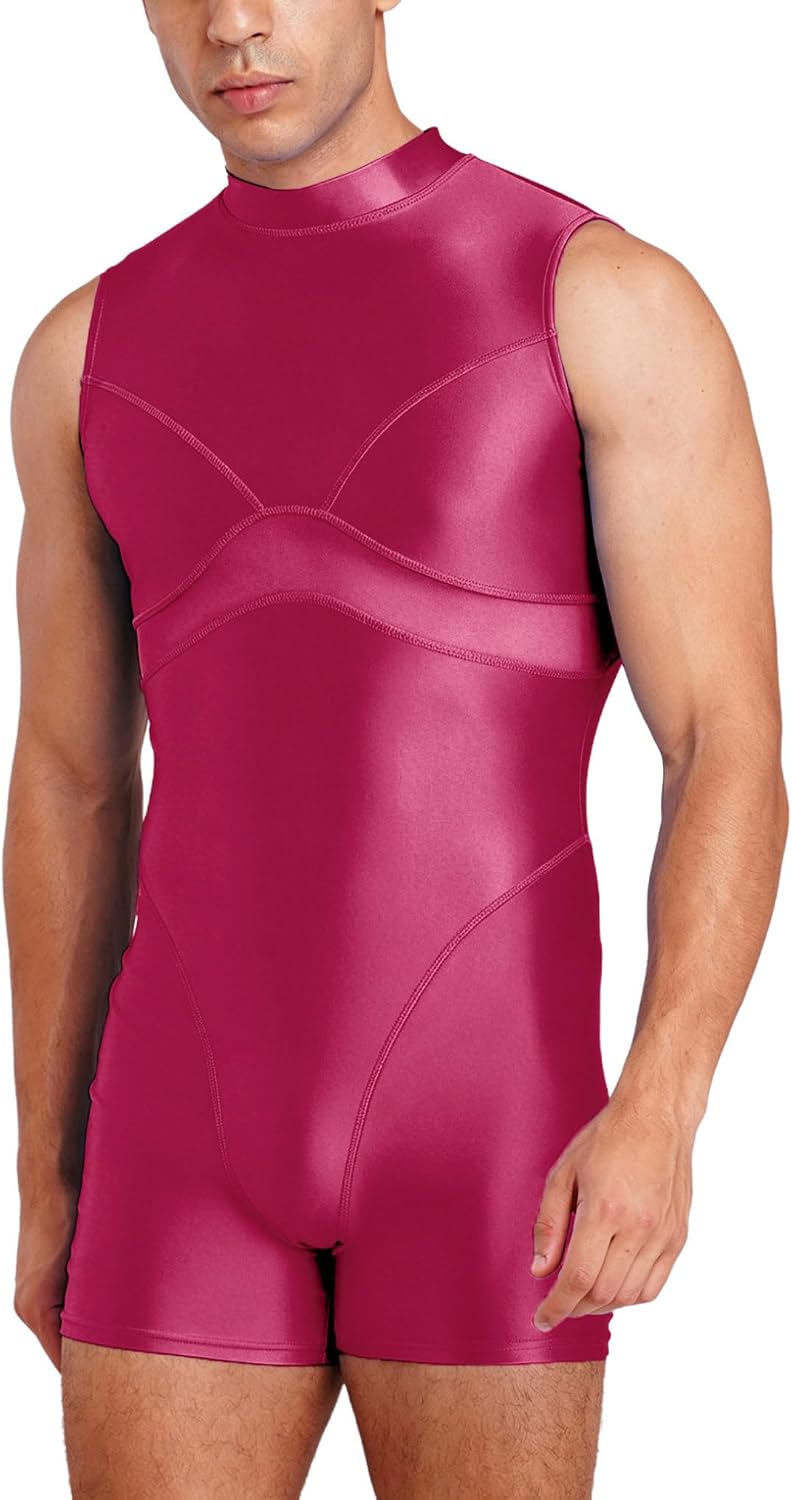 ACSUSS Men Sport Surf Wear Extreme Swimwear Bodycon Teddy | High Elasticty,Silky Tights,One Piece Leotard,Uv Protection Swim Bodysuit,Shiny Smooth,Raining Sport Swimwear,Dance Leotards