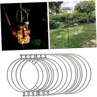 iplusmile 8Pcs Metal Mason Jar Handles for Wide Mouth Jars - Silver Plated Wire Handles for Hanging Canning Jars - Kitchen and Home Use Fits 6.29X4.33 Inch Jars