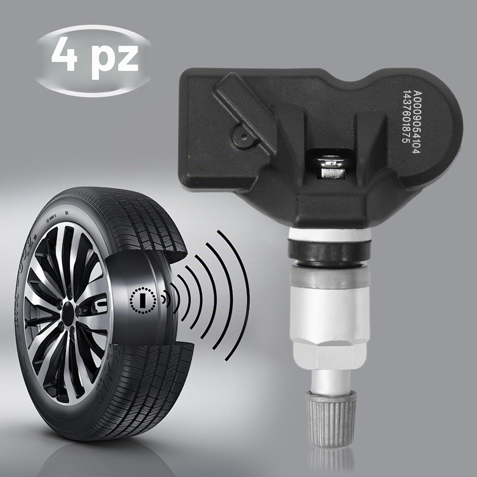4x TPMS RDKS Sensore Controllo Pressione Pneumatici per Classe A W177 AMG, B, CLA, CLS W257, E W213 S213, G, GLA H247, GLB X247, GLE W167, Sprinter A0009054104