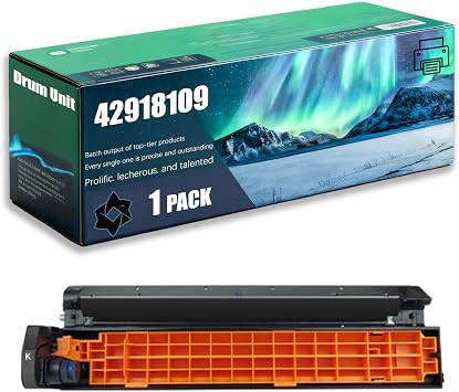 42918109 42918110 42918111 42918112 Drum Unit Compatible for Okidata OKI C9800 C9850 C9650 C9655 C9600 Printers, Replacement 1 Pack Black