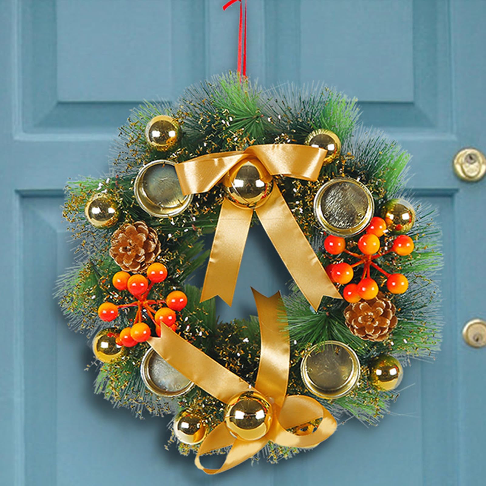 ✳︎ベル付き✳︎christmas wreathe④ ✳︎ベル付き✳︎christmas wreathe④ 2025年クリスマス】メタルベル