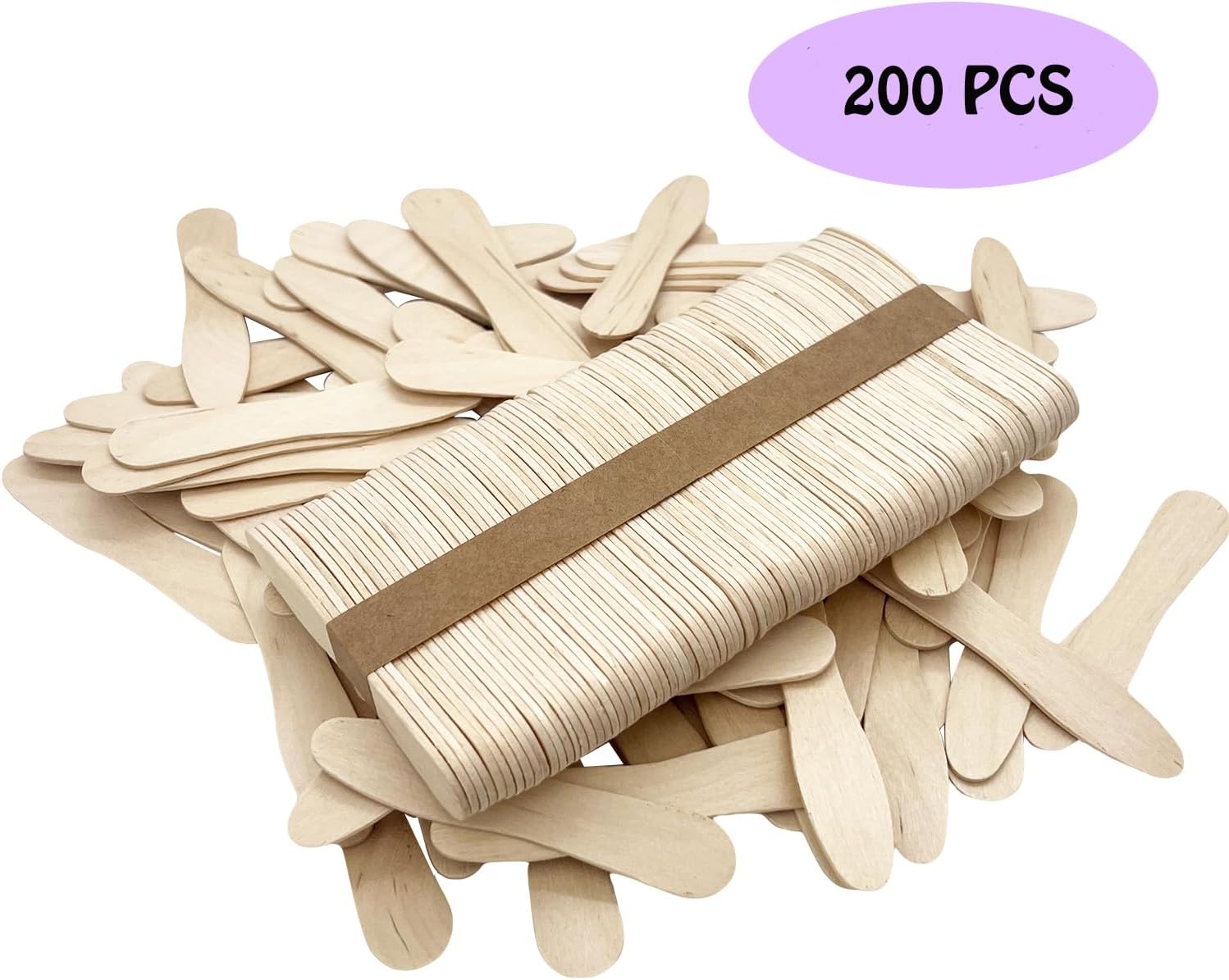 3 Inch Mini Wooden Spoons, Disposable Small Tasting Spoons,