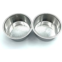 Espresso Machine 2 Cup Filter Basket 2 Pack - 51mm Replacement Part for Krups