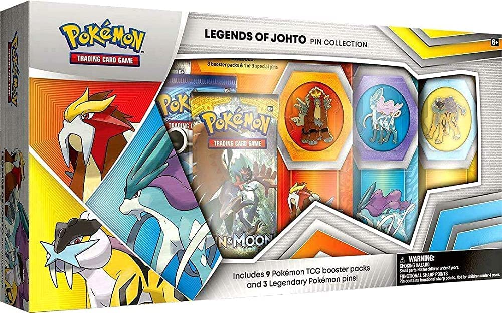 Pokemon Trading Card Game Legends of Johto Pin Box Gamestop Exclusive
