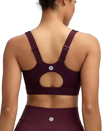  High Impact Sports Bras for Women,Racerback  Bra Workout Crop Tank Tops Longline Sports Bra Push up