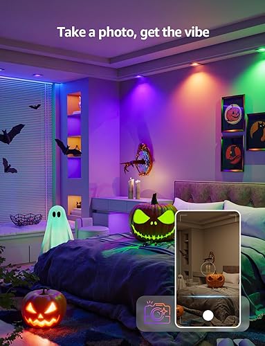 Miniatura 5 de Lepro BG1 AI GU10 - Bombilla inteligente RGBCW regulable que cambia de color, funciona con Alexa y Google Assistant, diseñador de iluminación Al