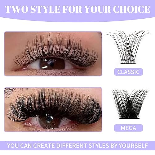 Miniatura 2 de Extensiones de pestañas individuales rizadas CD, extensiones de pestañas de tallo ancho de 0.47 a 0.630 pulgadas, pestañas en racimo de banda fina,