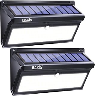 BAXIA TECHNOLOGY Solar Lights Outdoor Waterproof, 100 LED Solar Motion Sensor Lights with Wide Angle Super Bright Security...