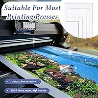 Vista 4 de 100 hojas de papel fotográfico brillante de 200 GSM, papel de impresora fotográfica de calidad de tinte y tinta, hojas de impresión de imágenes