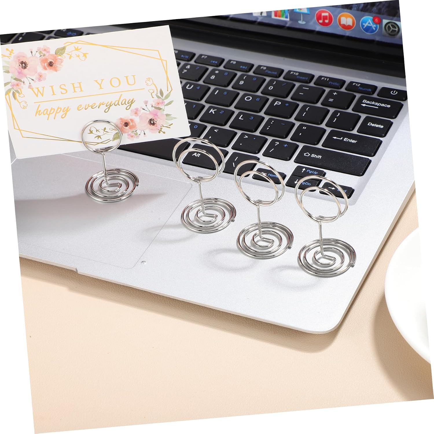 50pcs Business Card Holders Name Tag Holders Clip for Wedding Restaurant Banquet Hotel Note Clip Stand