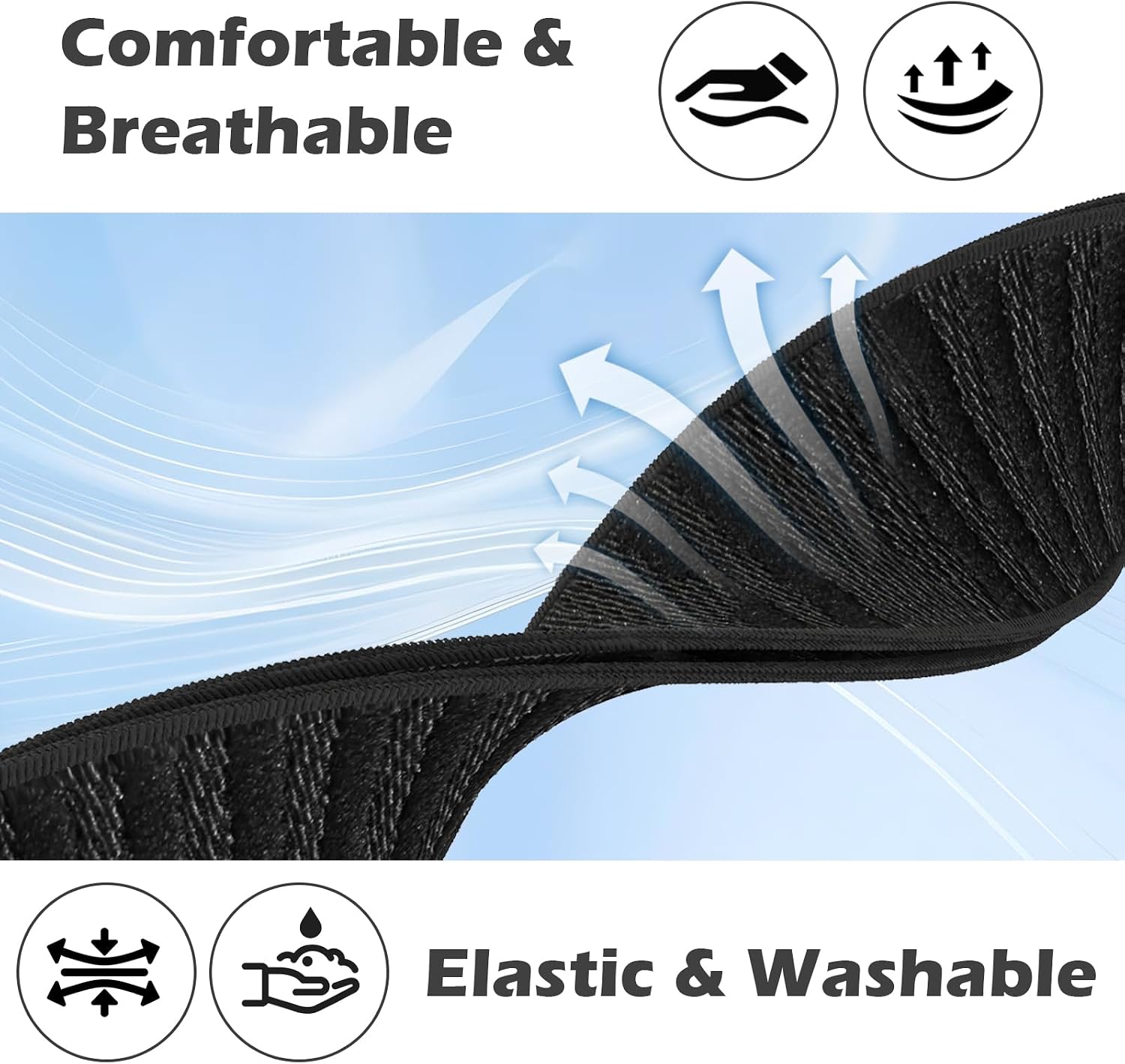 Nylon-Bicep-Bands for Whoop 5.0 One/Peak/MG/Life Elastic Band - Adjustable Breathable Replacement for Whoop 5.0 Arm/Ankle Bands,Soft,Durable(Not for Whoop 4.0) thumbnail