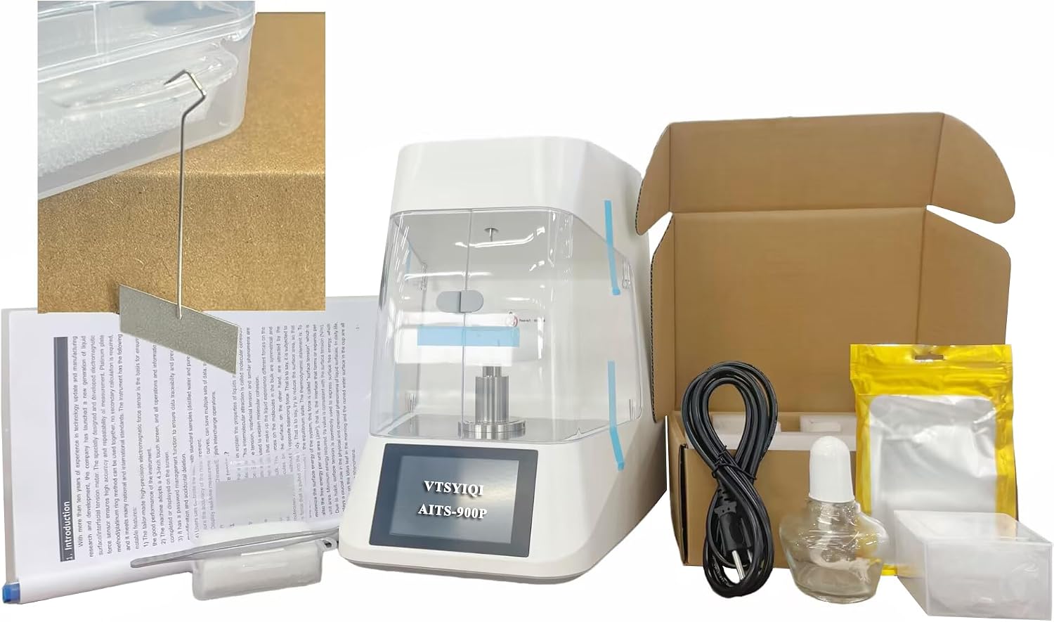 Liquid Surface Interface Tension Meter Interfacial Tension Meter Automatic Surface Tensiometer With For Food Oil Paint Test Measuring Range 0 to 1000mN/m Accuracy 0.01mN/m Platinum Plate