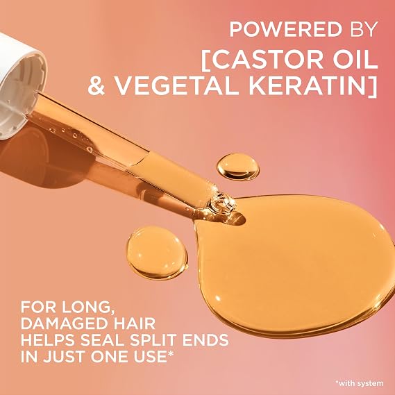 L'Oreal Paris Elvive Dream Lengths Shampoo and Conditioner Set, Seals Split Ends, Hydrating & Strengthening Hair Repair, Fine Castor Oil and Vitamins B3 and B5, 56 Fl Oz Set