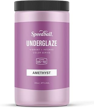 Speedball Underglaze, Amethyst, 16 oz, Made in USA, Lead-Free Color for Pottery and Ceramics, Wide Firing Range Cone 05-10, Food Safe