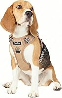 Vista 34 de Funfox Arnés para perro sin tirones, arnés de chaleco ajustable para mascotas, material súper suave con mango vertical, fácil control, paseo