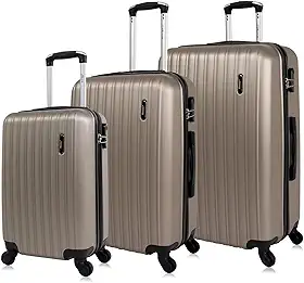 Conjunto de malas de viagem PMG Londres Swiss Move Champagne