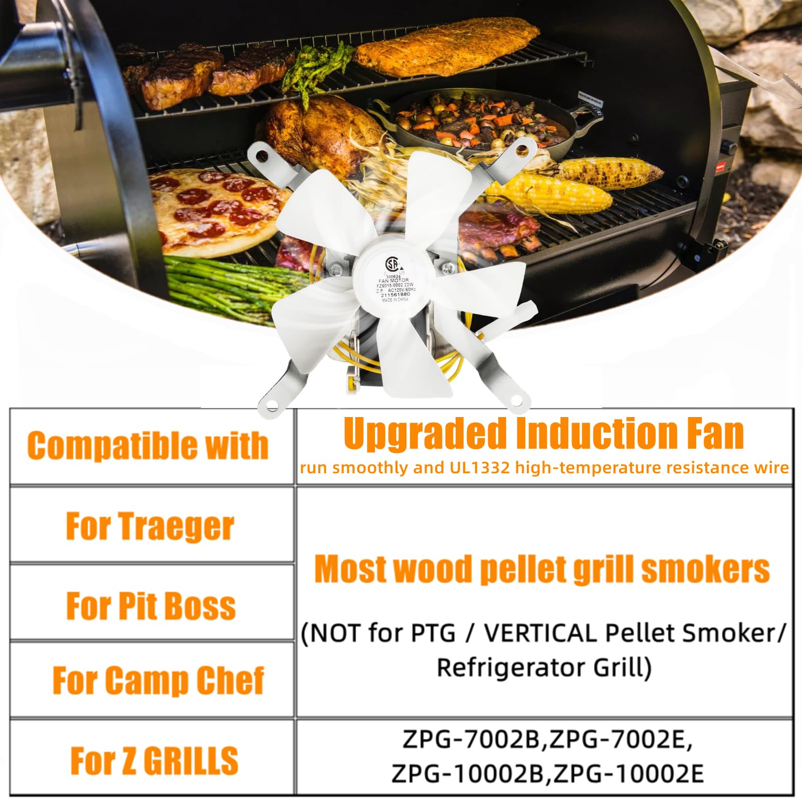 Camp Chef Upgraded 3000RPM Induction Fan Replacement For Camping