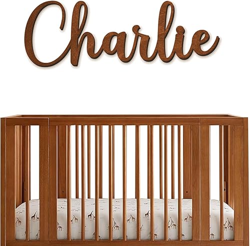Letrero de madera con nombre personalizado para guardería, letrero de nombre de bebé personalizado de 12/18/24 pulgadas, decoración de pared