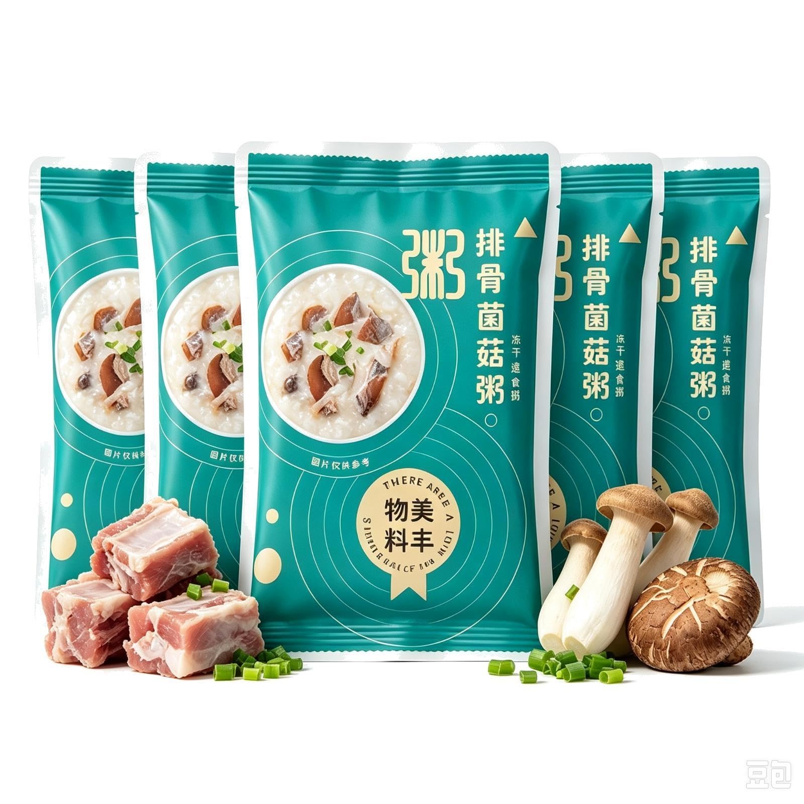 Porridge instantané aux champignons et côtes levées 5 sachets