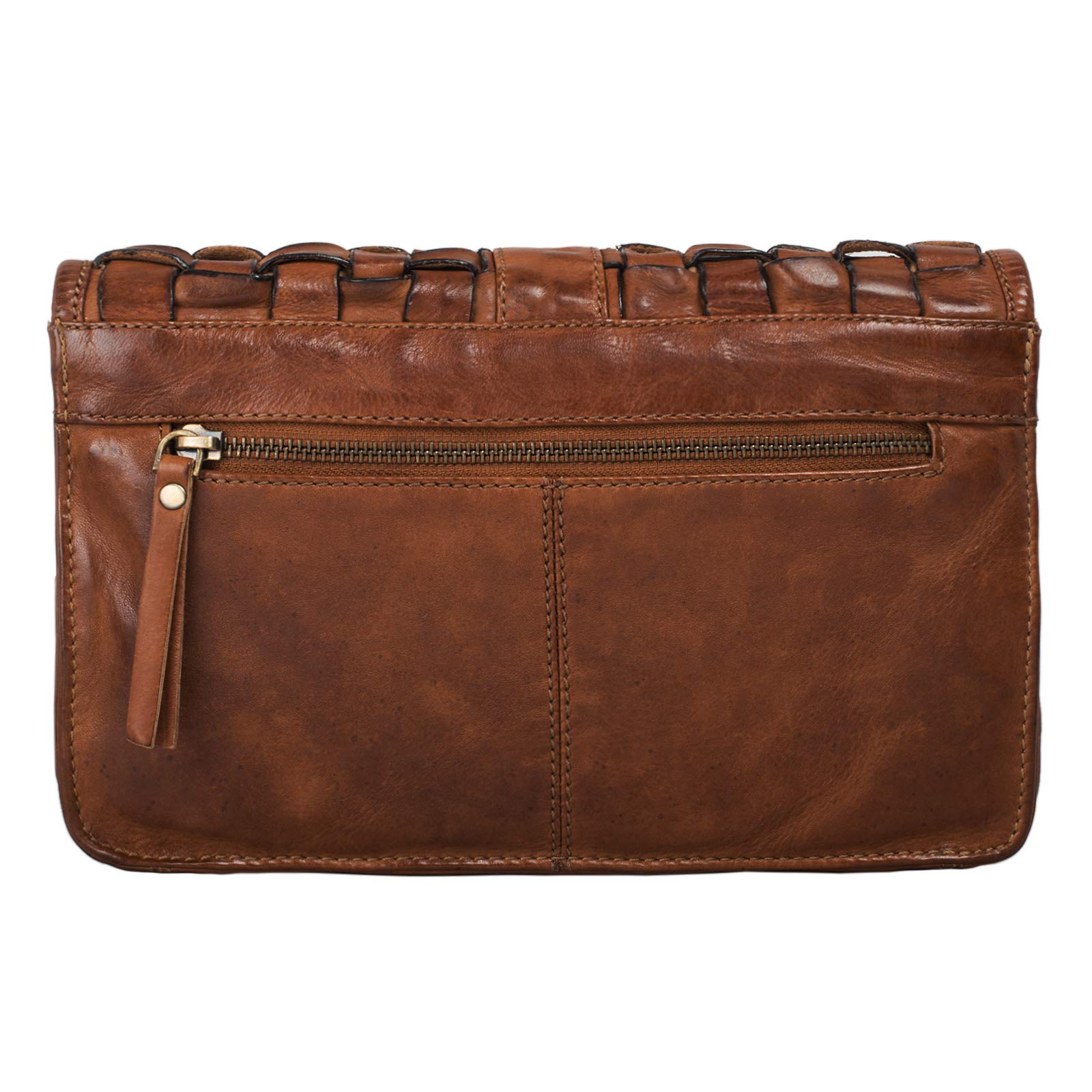 STILORD 'Ella' Bolso Mano Cuero Mujer señora o Dama Bolsa pequeña para Fiesta Salir Diario Festivales de auténtico Cuero Vintage Trenzado
