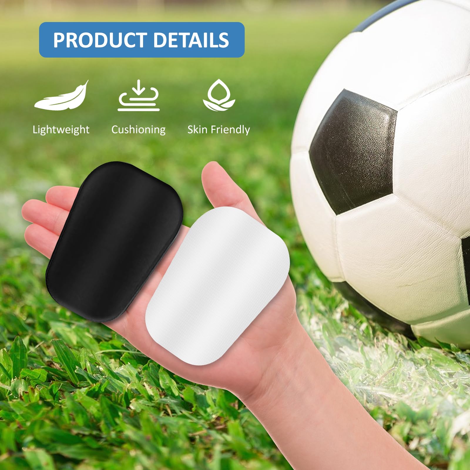 3x2x Mini Espinilleras De Fútbol Ligeras Y Pequeñas Para Niños Y