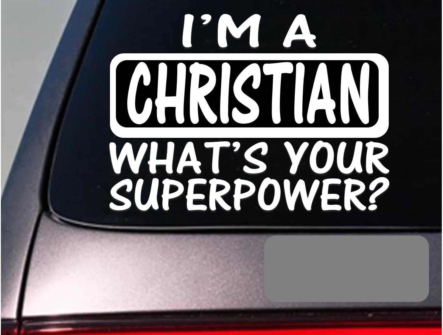 EZ-STIK I'm a Christian Sticker decalE175 Church Love Jesus god Cross