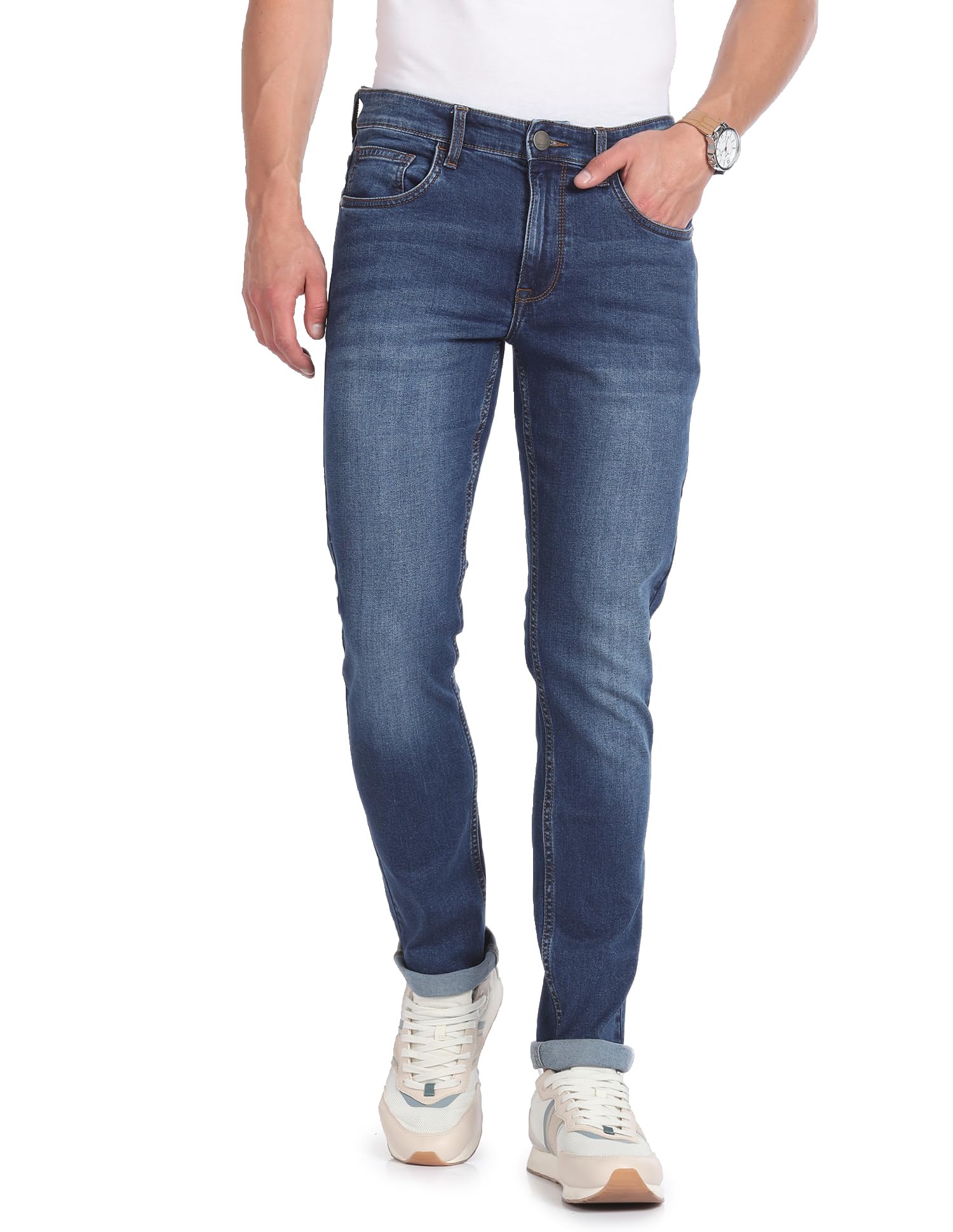 Lee AD Mid Rise Blue Skinny Fit Jeans in blue