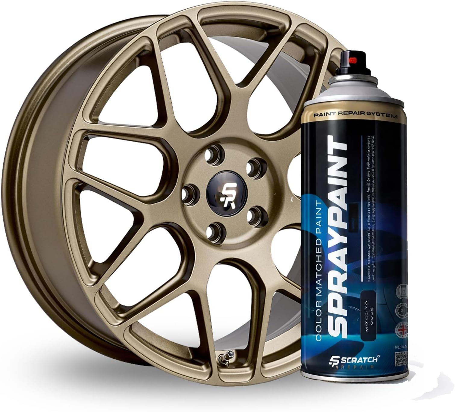 Bronze Star Metallic Alloy Wheel Paint - Premium Aerosol Spray for Durable, High-Gloss Finish on Automotive Rims - Ideal for Customization, Scratch Resistance