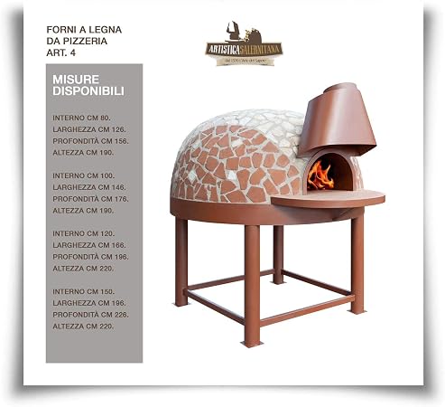 Forno a Legna/Gas Napoletano da Pizzeria Professionale (Diametro 120 cm) :  Amazon.it: Giardino e giardinaggio