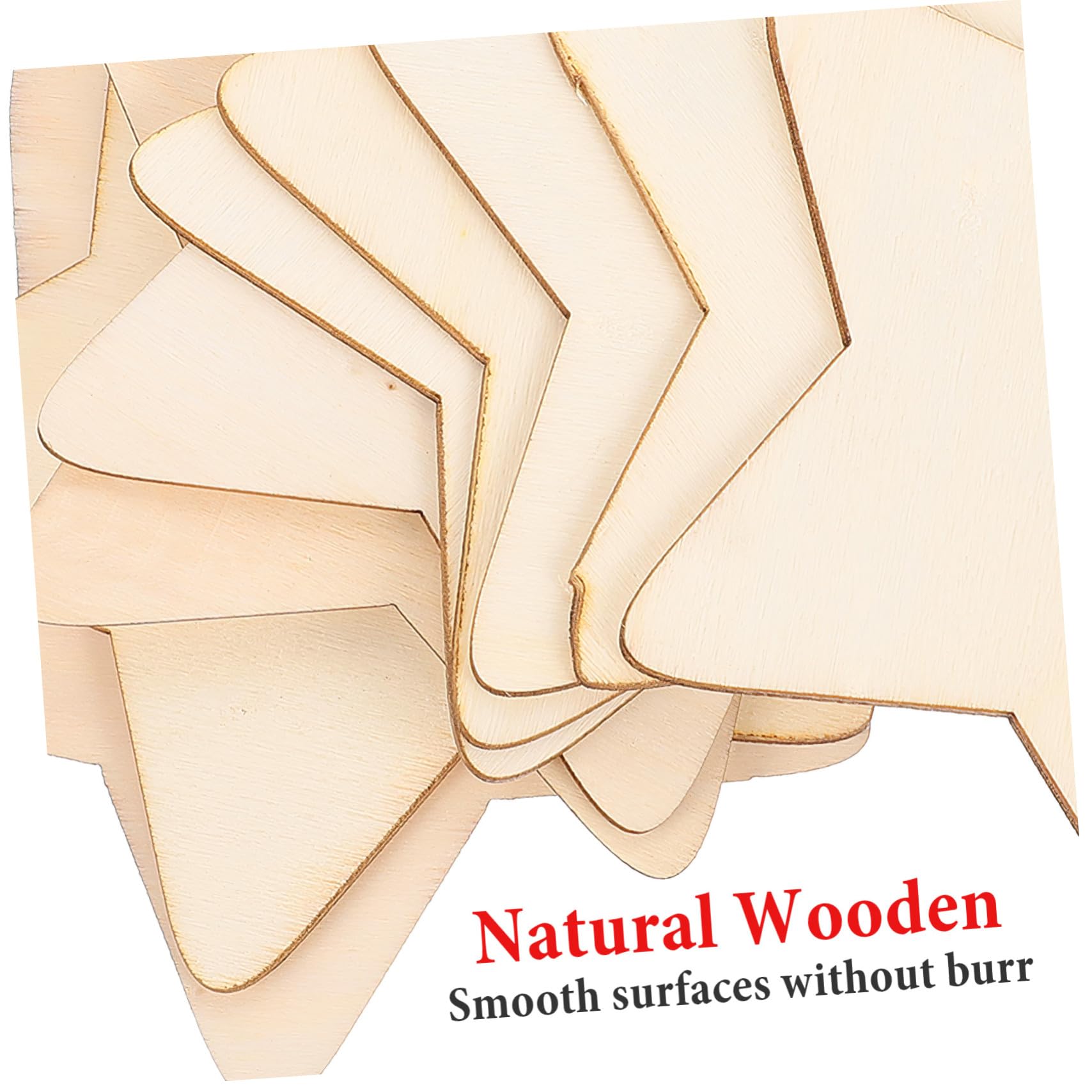 50pezzi Stelle Legno Fai Da Te Naturali Per Progetti Artigianali e Decorazioni Natalizie