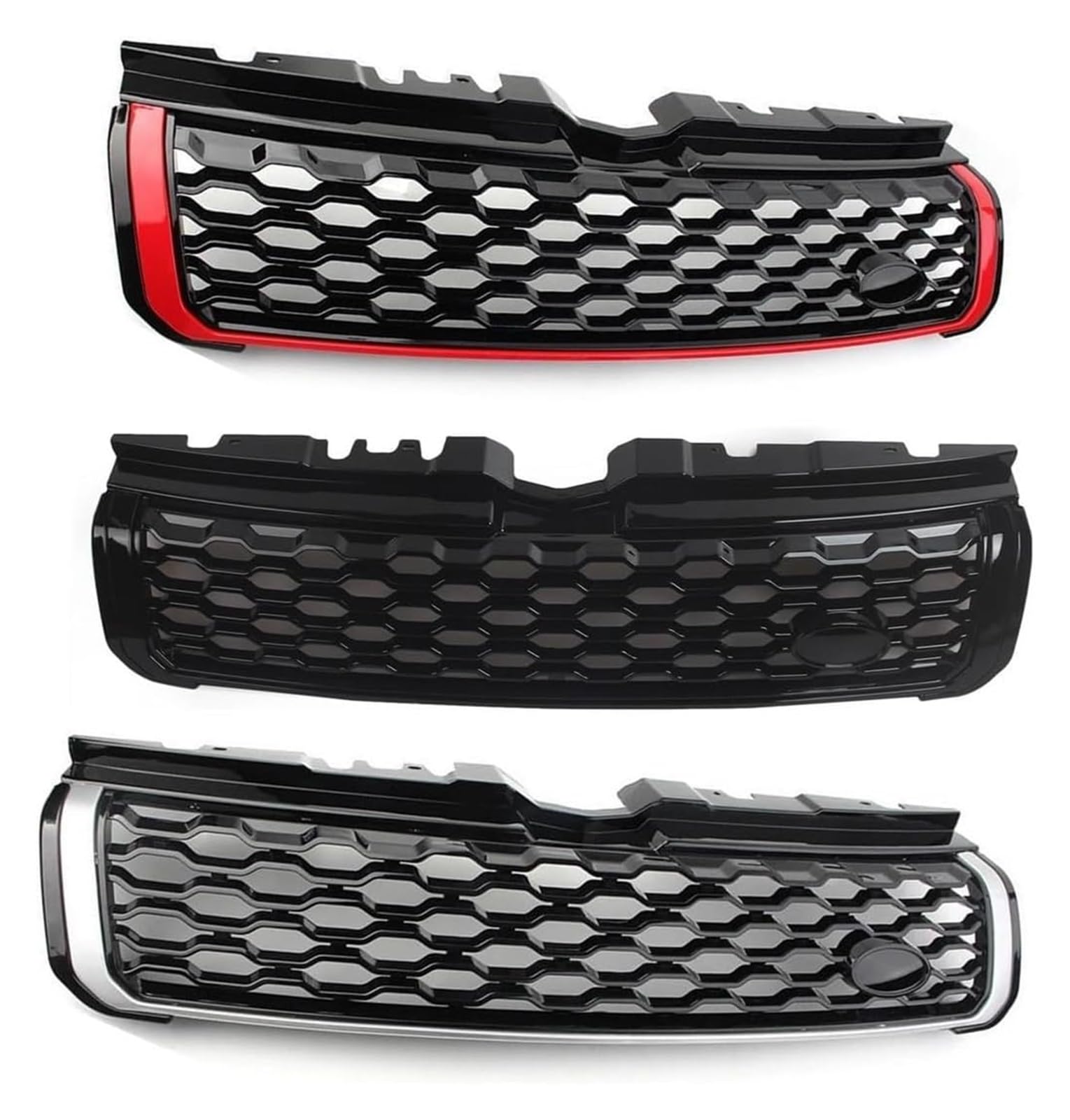 Griglie anteriori e radiatori per auto Griglia paraurti anteriore per Land per Rover,per Range,per Evoque 2010, 2011, 2012, 2013, 2014-2018(Nero)