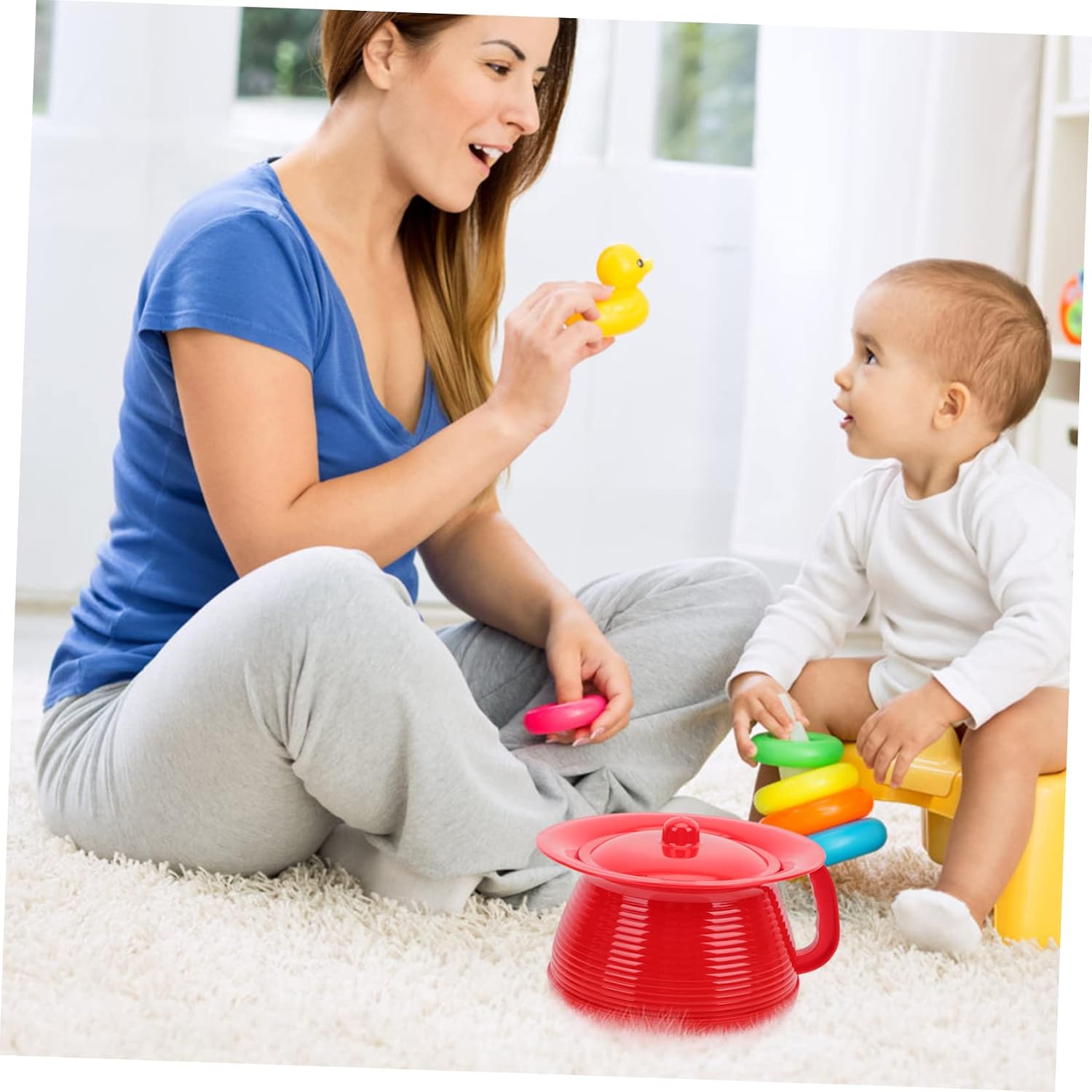 Portable Boys and Girls Potty Training Toilet Thickened Plastic Urine Basin Light and Easy to Carry