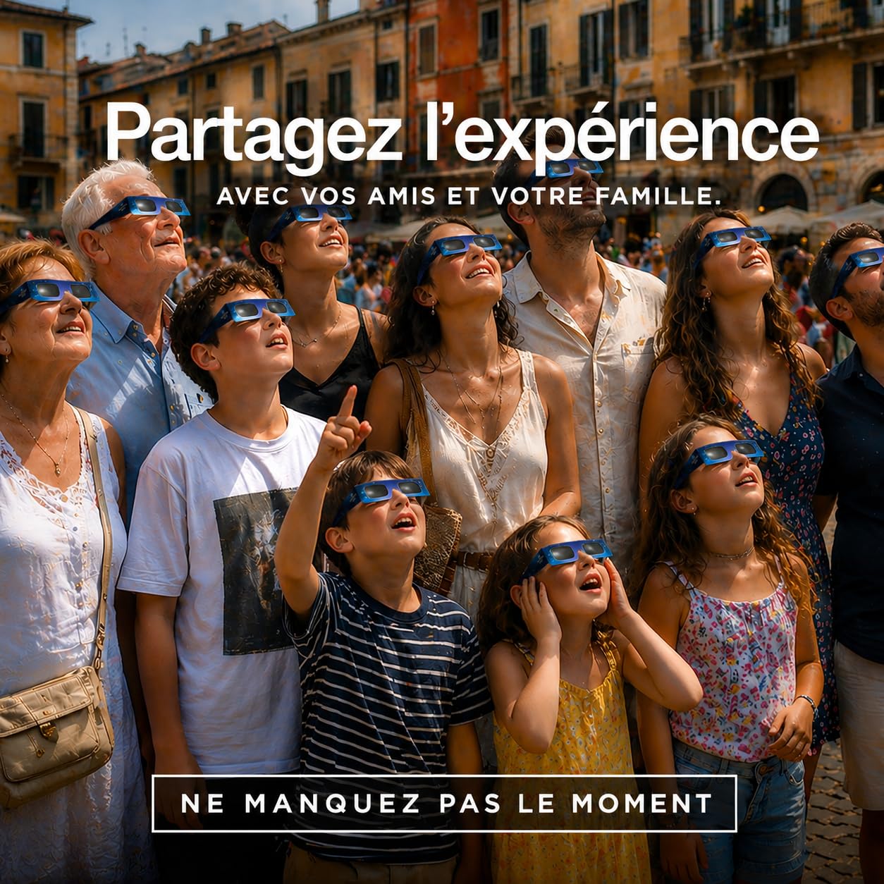 Lunettes Eclipse Solaire 2026 – Lot de 6/50/100 Paires Premium avec 2 Filtres Solaires pour Smartphone, Lunettes Eclipse Solaire ISO 12312-2,CE, Protection des Yeux pour l'Observation du Soleil