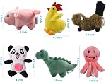 Jouets de chien Squeaky pour chiots Petits chiens moyens, Stuffed Samll Jouets pour chiens en vrac avec 12 Ensemble de jouets de chien en peluche, Mignons jouets de mâcher de chien pour chiots (6 Jouets pour chiens)