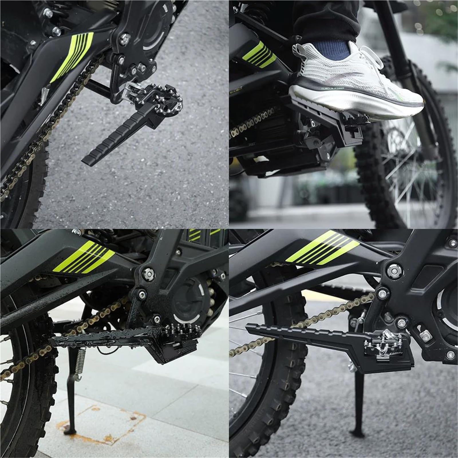 Estensioni per Pedane Passeggero Pedane Estese Motocross Moto da Cross Accessori Fuoristrada per Sur Ron Light Bee XS/X/L1E