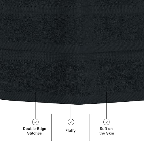 Miniatura 3 de GOLD TEXTILES Toallas de mano grises prémium para baño a granel, 100% algodón hilado en anillo (paquete de 120, 16 x 30 pulgadas), lujosas, suaves,