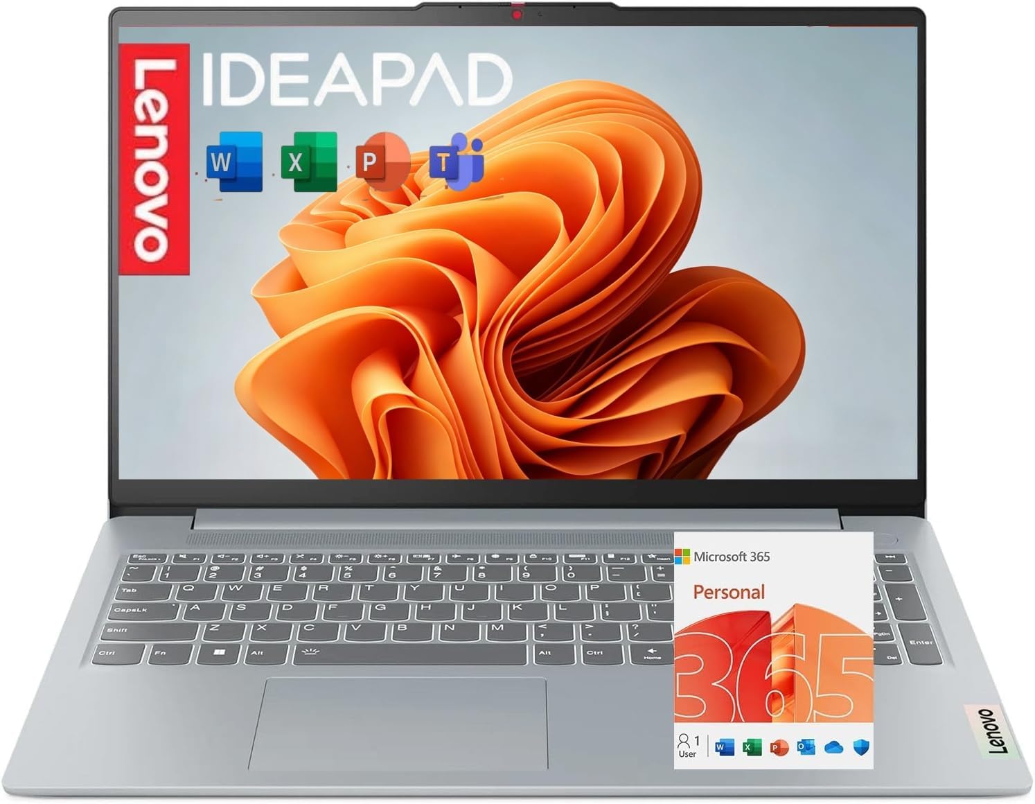 Lenovo IdeaPad Slim 3 15.6" FHD Business Laptop, 2026 Edition, Intel N150 Processor, 8GB DDR5 RAM, 128GB SSD, Windows 11, Microsoft 365 for Everyday Use