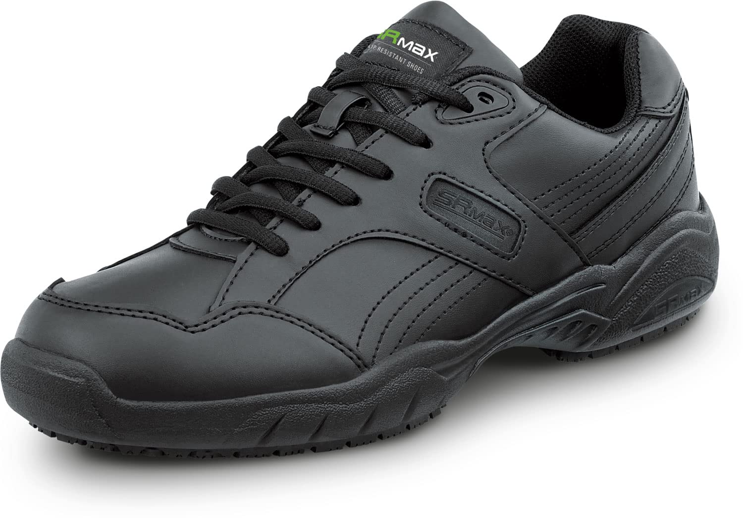 SR MaxDover, Women's, Black, Athletic Style Soft Toe Slip Resistant Work Shoe