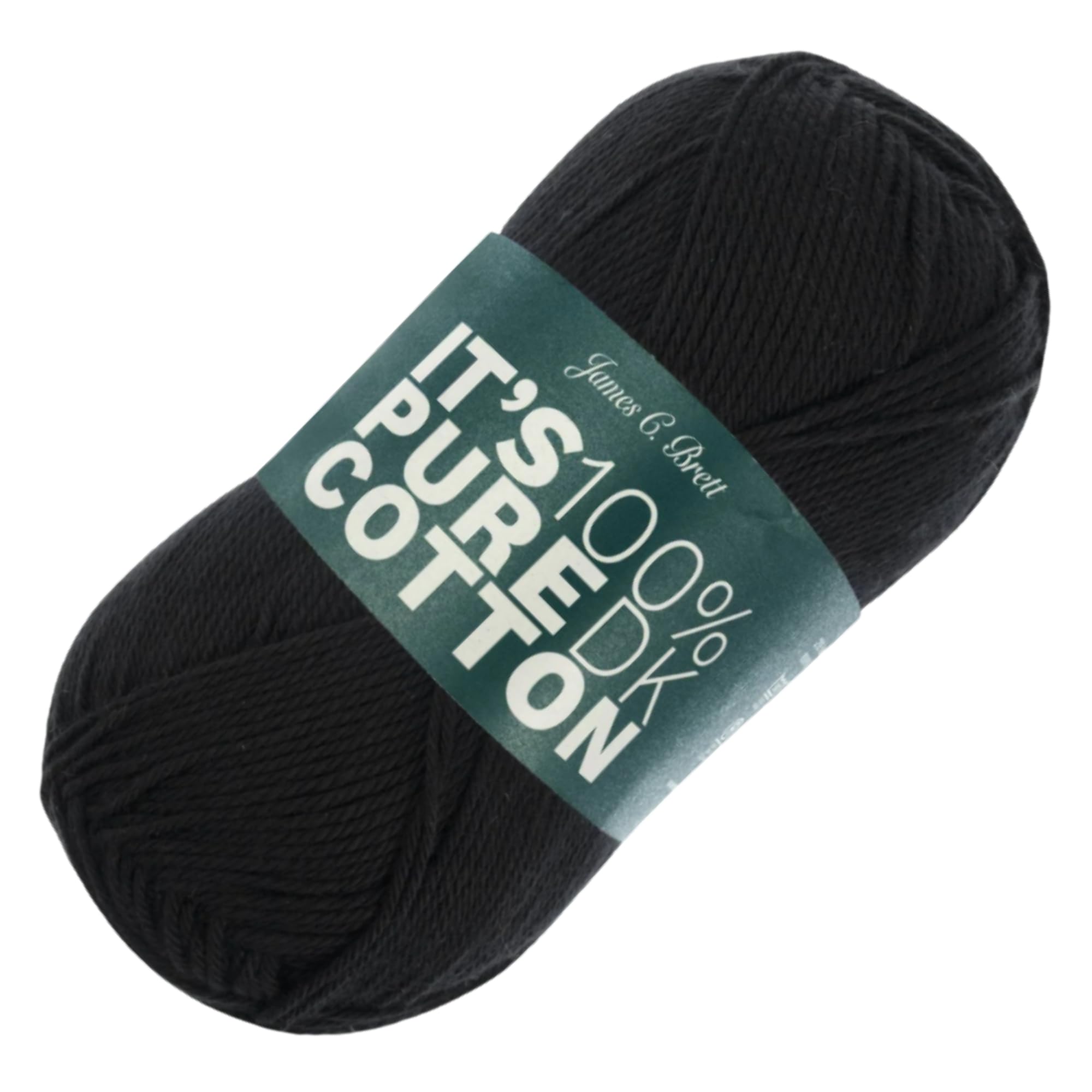 It's Pure Cotton DK 100g - James C Brett - 100% Cotton Soft Breathable Double Knitting Yarn for Knitting and Crochet (IC19 - Black) — image 1
